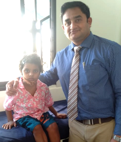 Felicitation by Vishwa Hindu Parishad Member, Kashi and Ayodhya for successful oral cancer surgery of former corporator of Malad, Mumbai.